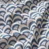 Katoenen stof Popeline elegante bogen – blauwgrijs/licht taupe,  thumbnail number 2