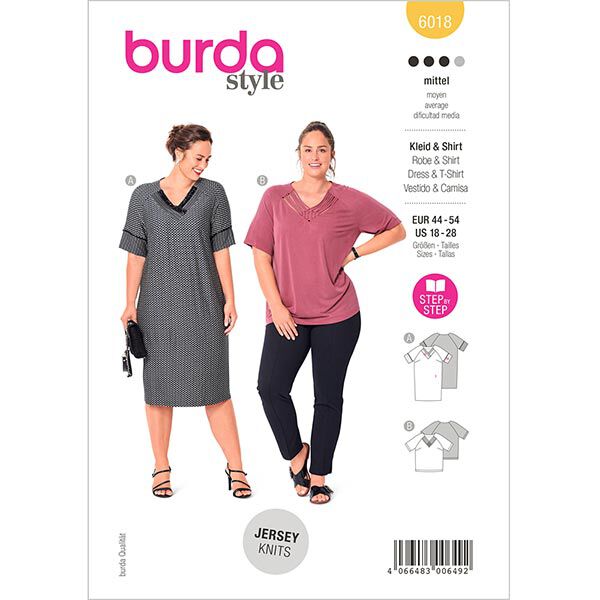 Jurk / Shirt,Burda 6018 | 44 - 54,  image number 1