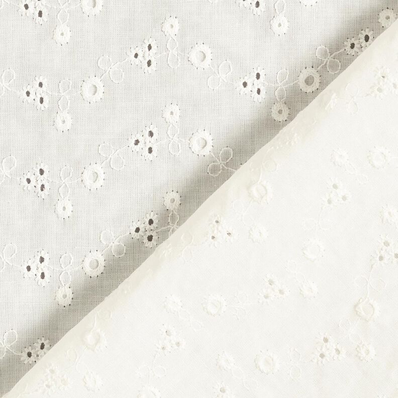 Katoenen batist Los borduursel Bloemetjes – ecru,  image number 4