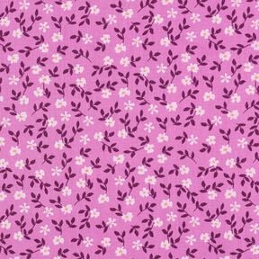GOTS Katoenpopeline Losse bloemen | Poppy Fabrics – pink/wit, 