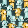 Katoenjersey Honden met hangoren | Poppy Fabrics – donkergroen,  thumbnail number 1
