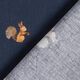 Popeline Eekhoorntje Digitaal printen – marineblauw,  thumbnail number 4