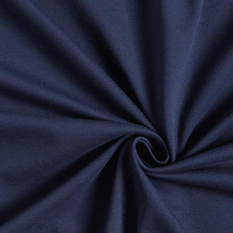 Katoenjersey Piqué fijn – marineblauw,  image number 1