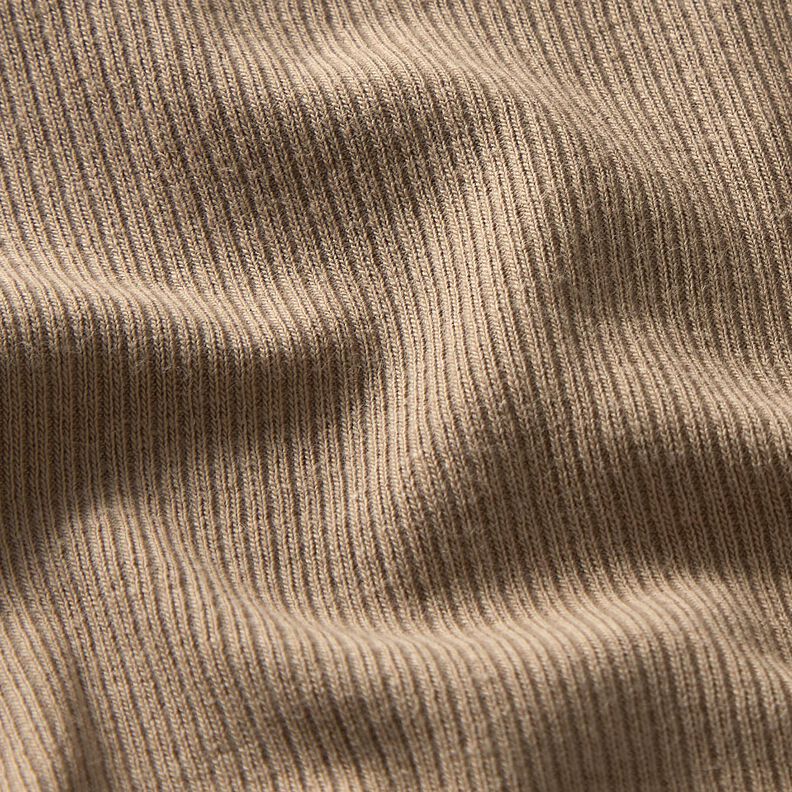 Ribjersey fijne 2-1-1-1 ribbels – taupe,  image number 2