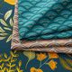 Decostof Half panama Gebladertekunst – oceaanblauw,  thumbnail number 5