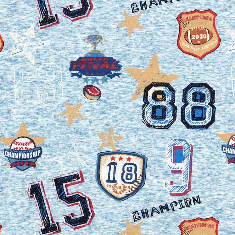 Alpenfleece Collagejas – lichtblauw/grijs,  image number 1