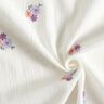 Mousseline/dubbel gehaakte stoffen opgestikte bloemen | Poppy Fabrics – wit,  thumbnail number 3