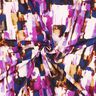 Viscosestof abstracte penseelstreken digitale print – druif/indigo,  thumbnail number 3