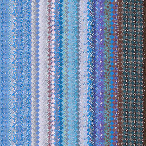 GOTS Katoenen batist Patroonmix kleurverloop | TCC x LOOKS by Wolfgang Joop – blauw/donkerbruin, 