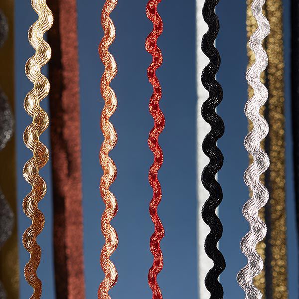Zigzagband lurex [12 mm] - zilver,  image number 2
