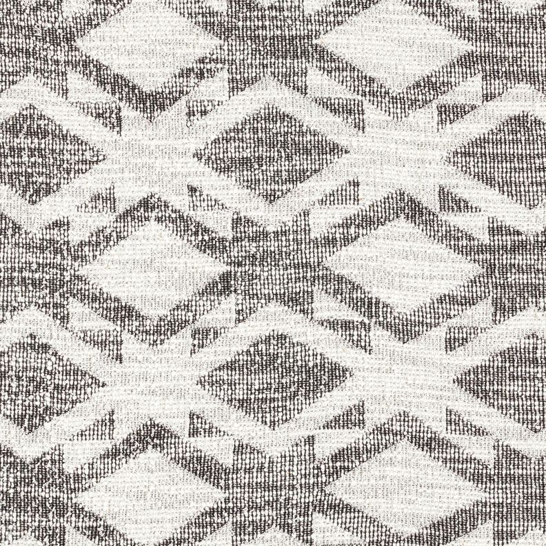Gebreide bouclé chevron – zwart/wit, image number 1