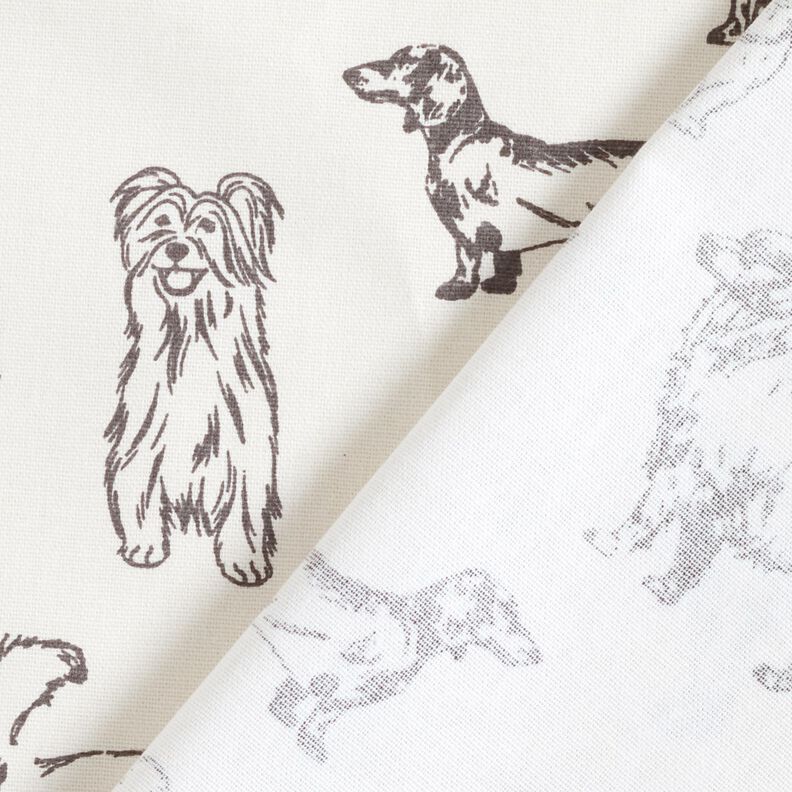 Decostof Canvas Honden – creme/grijs,  image number 4