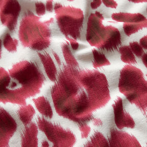 GOTS French Terry Batik luipaardpatroon | TCC x LOOKS by Wolfgang Joop – bessen/creme, 