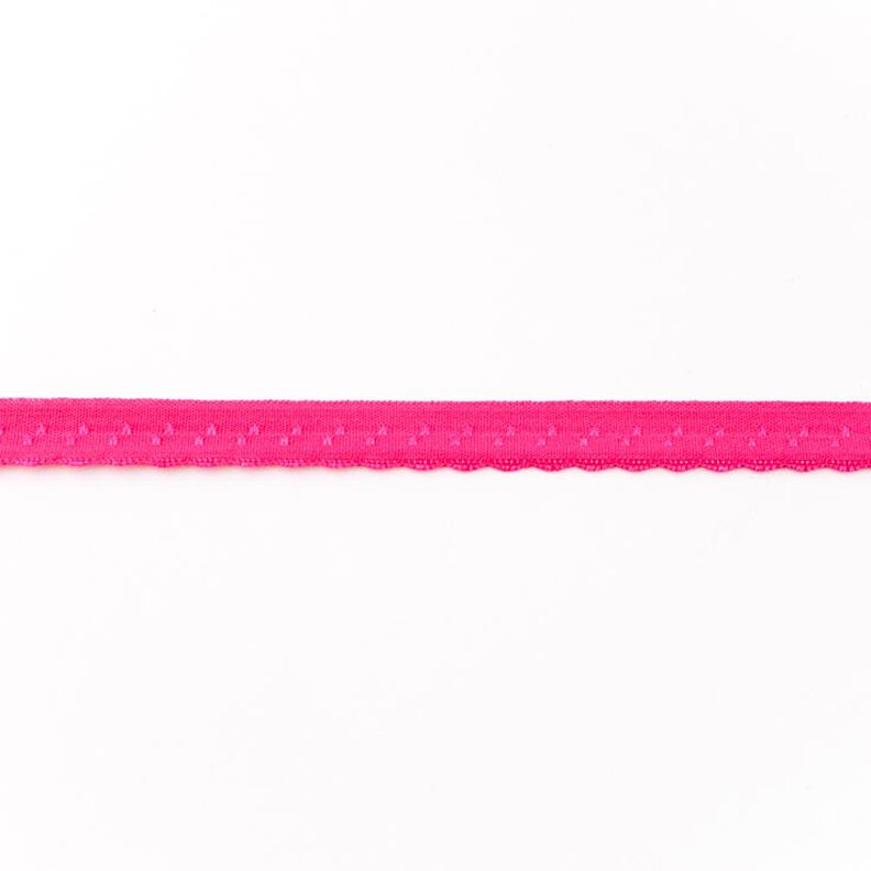 Elastische boordstrook Kant [12 mm] – intens roze,  image number 1