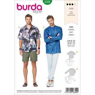 Herenoverhemd, Burda 6349 | 46 - 60, 