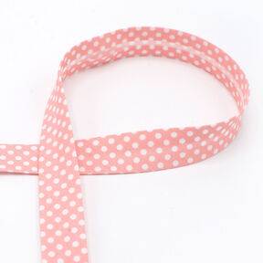 Biasband Stippen [18 mm] – lichtroze, 