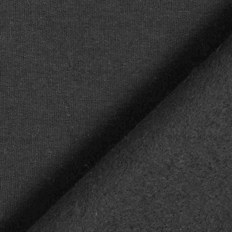 Licht katoenen sweatstof effen – zwart,  image number 5