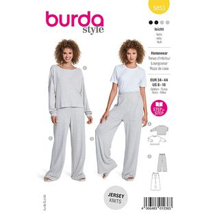 loungekleding | Burda 5853 | 34-44, 