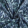 Mousseline/dubbel gehaakte stoffen Aquarel bladeren Digitaal printen – marineblauw,  thumbnail number 3