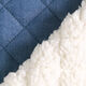 Jeans teddy doorgestikte stof  – staalblauw,  thumbnail number 4