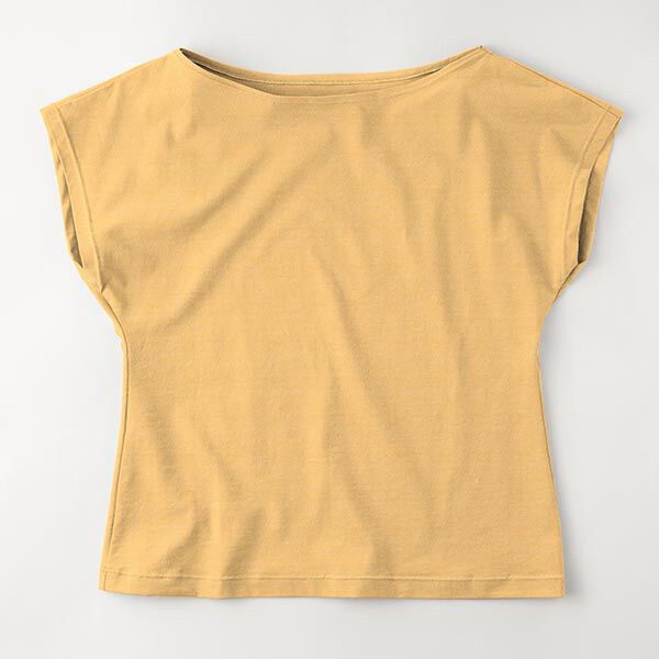 GOTS Wol-katoen singlejersey ringelstrepen | Albstoffe – curry, image number 8