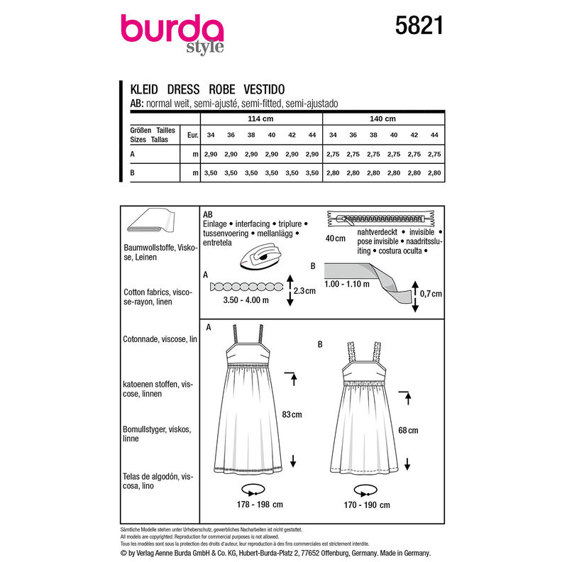 Jurk | Burda 5821 | 34-44,  image number 9