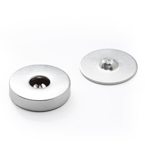 Magnetische knoop [  Ø18 mm ] – zilver metalen,  image number 1