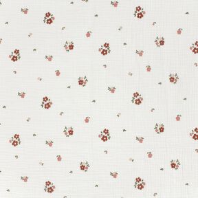 Mousseline/dubbel gehaakte stoffen Bloemen – wit, 