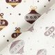 Katoenen stof Popeline Gepunte kerstballen – wit/goud,  thumbnail number 4