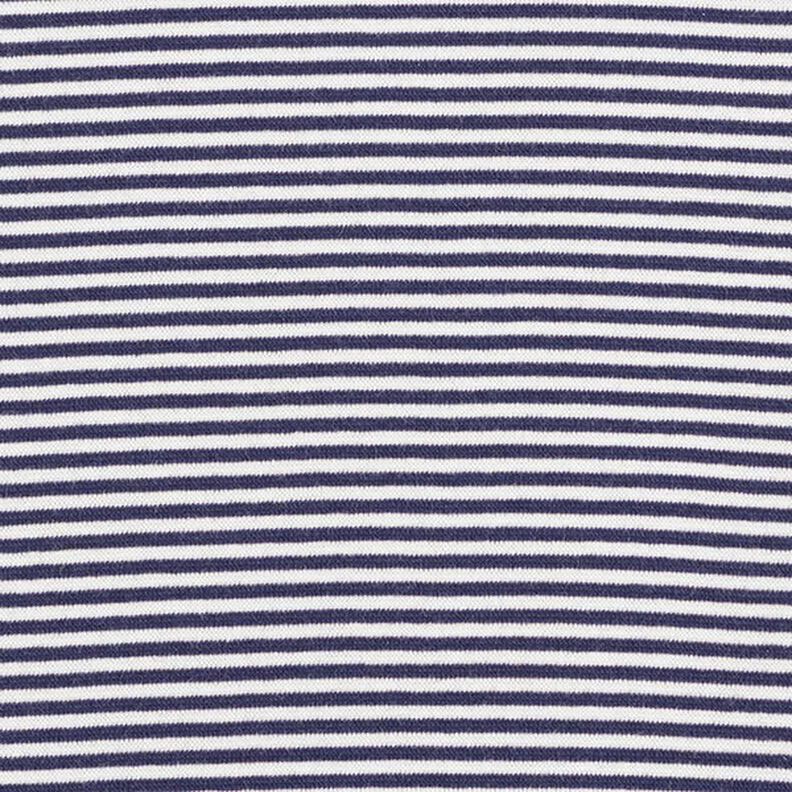 Boordstof rondgebreid smalle ringen – marineblauw/wit,  image number 1