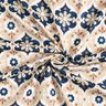 Jersey bloemenornamenten – beige/marineblauw,  thumbnail number 4