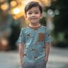 Katoenjersey Beren | Poppy Fabrics – blauwgrijs/kastanjebruin,  thumbnail number 5