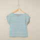 Katoenjersey brede strepen – mint/wit,  thumbnail number 6