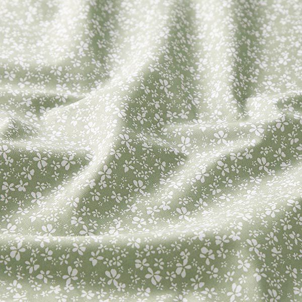 Katoenen stof cretonne Bloemetjes – kaki,  image number 2