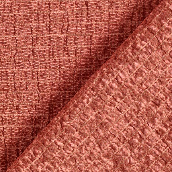 Licht Seersucker effen – terracotta, image number 4