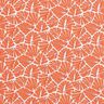 Gecoate katoen abstracte minibladeren – oranje/wit,  thumbnail number 1
