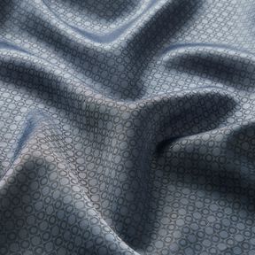 Voeringstof Jacquard Vakjes en stippen – staalblauw, 