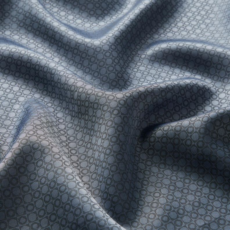 Voeringstof Jacquard Vakjes en stippen – staalblauw,  image number 2