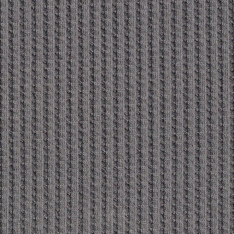 Katoenen wafel jersey effen – grijs,  image number 4