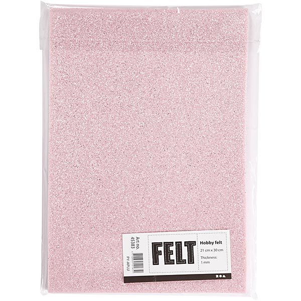 Glinsterend vilt,10 Stuk [ A4 ] – roze,  image number 3