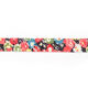 Franjeband Bloemen [30 mm] – zwart/rood,  thumbnail number 2