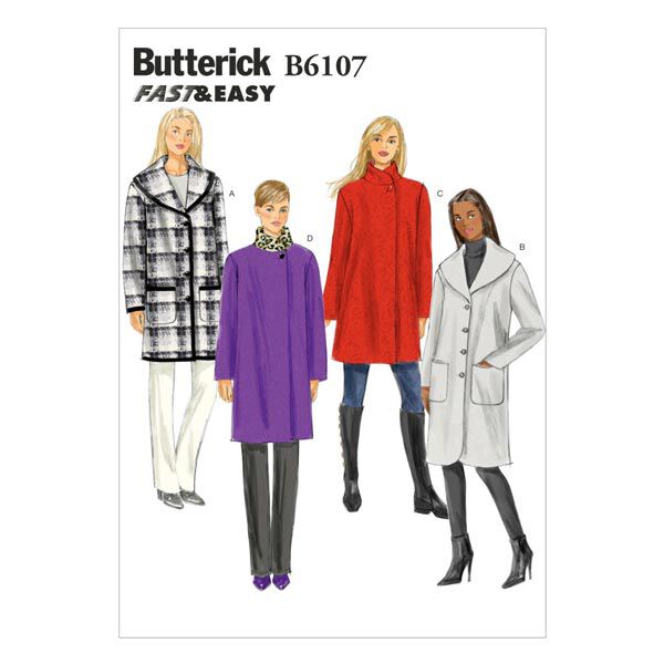 Mantel, Butterick 6107|32 - 40|42 - 50, image number 1