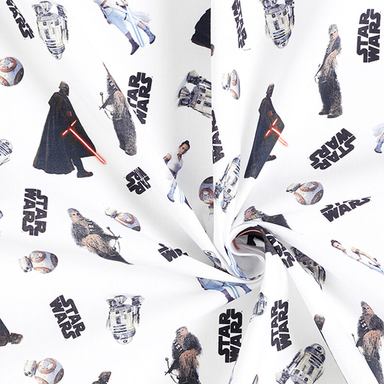 Cretonne Licentiestof Figuren | Star Wars – wit,  image number 3