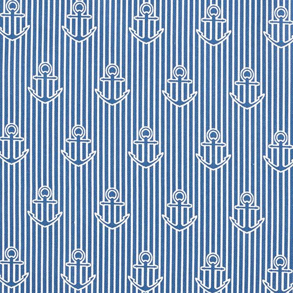 Decostof Half panama Anker – oceaanblauw/wit,  image number 1