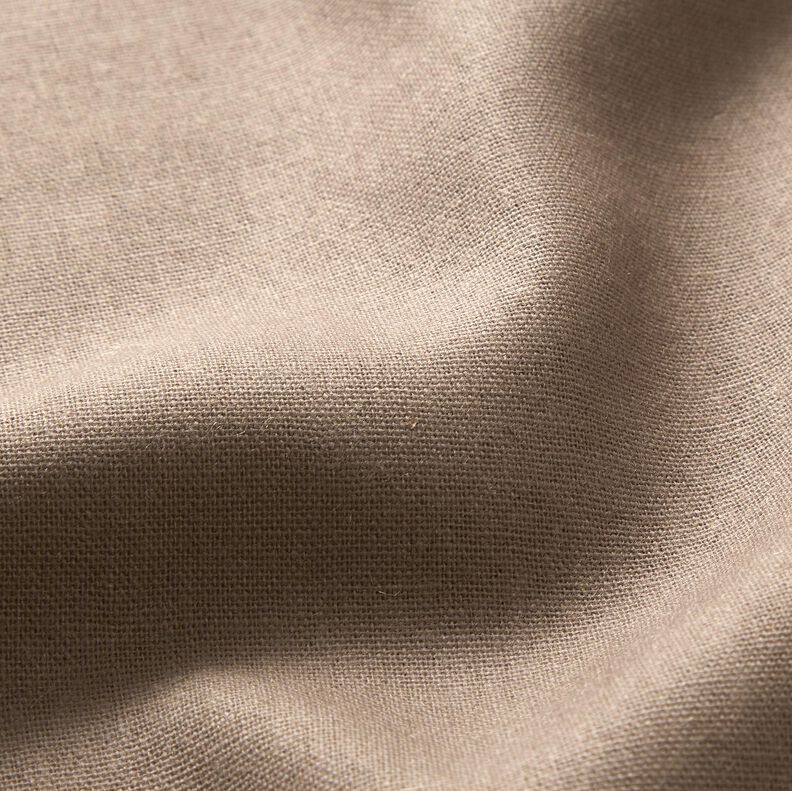 Puur linnen zwaar Effen – donkertaupe,  image number 2