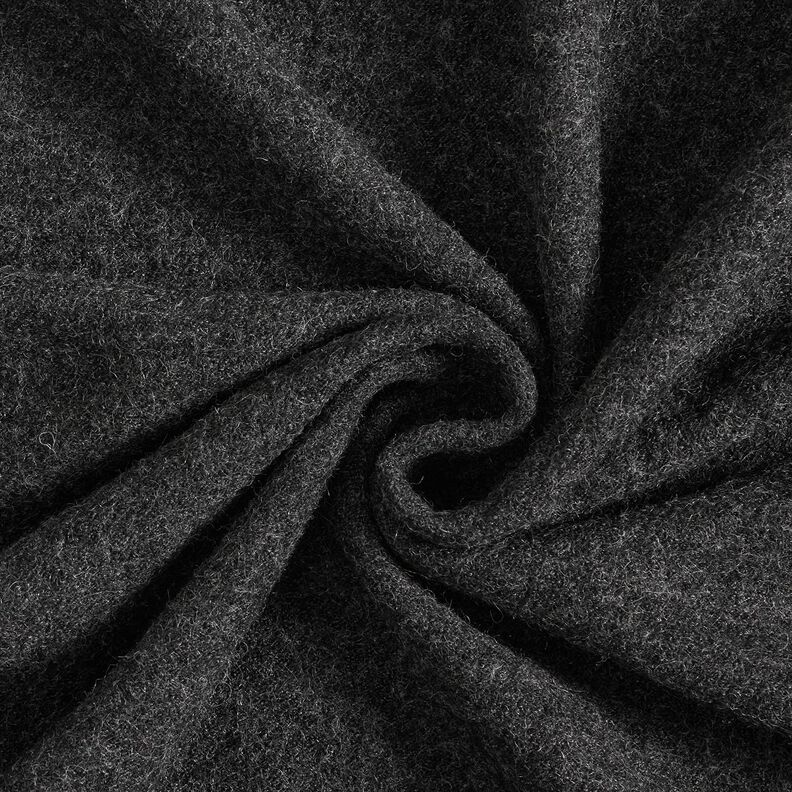 Lichtgewicht gebreide stof van een viscose- en wolmix – anthraciet,  image number 1