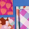 Katoensatijn Large Gingham | Nerida Hansen – pastelviolet/ecru,  thumbnail number 5
