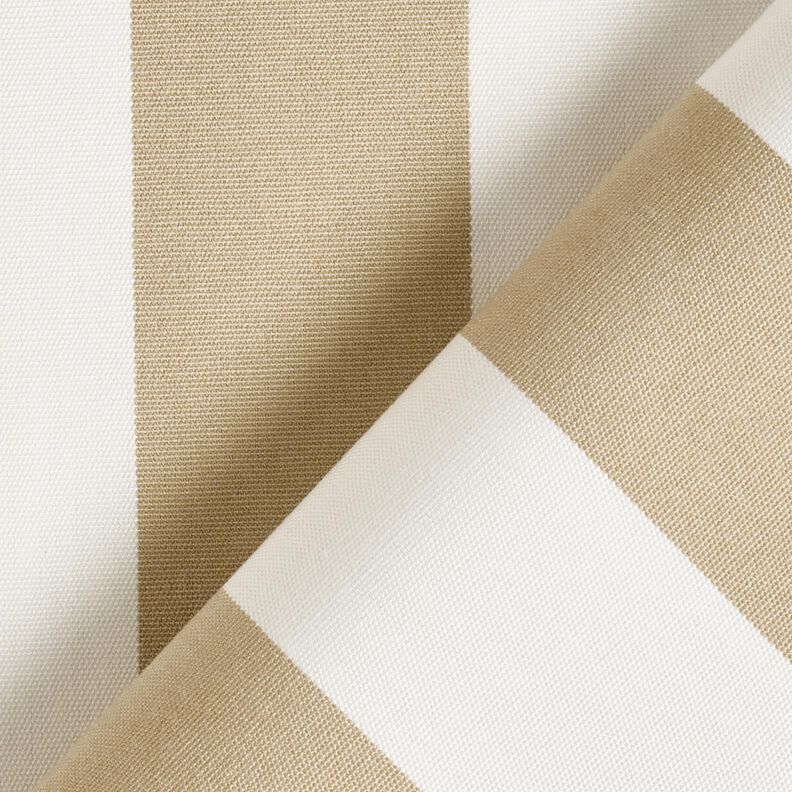 Outdoorstof Canvas Blokstrepen – donkerbeige/ivoor,  image number 4