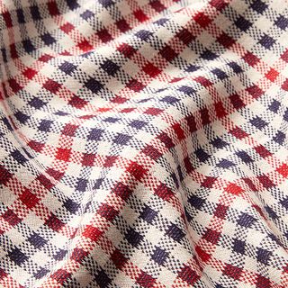 Gebreide jacquard ruit – rood/marineblauw | Stofrestant 90cm, 