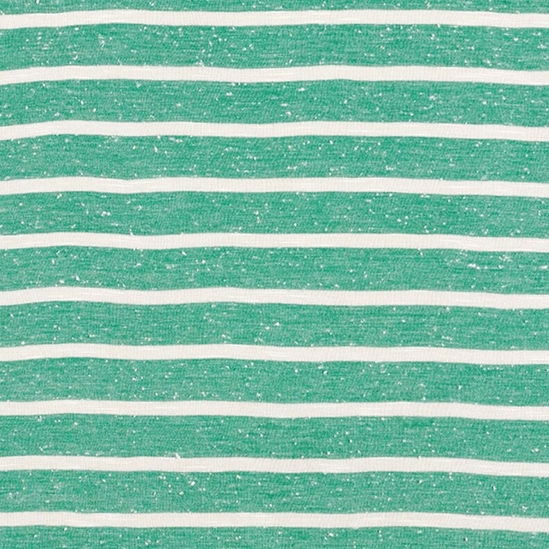 Viscosejersey dwarsstrepen – smaragdgroen/wit,  image number 1